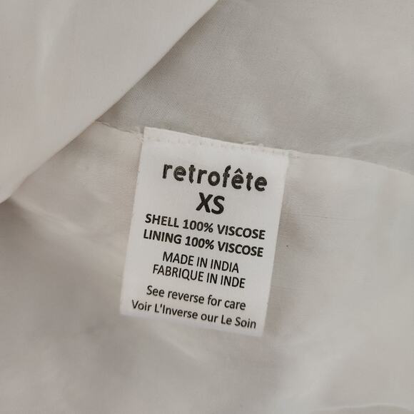 Retrofete Gabrielle Robe Dress in White Sequins Size XS Long Sleeve Blet - Picture 12 of 15